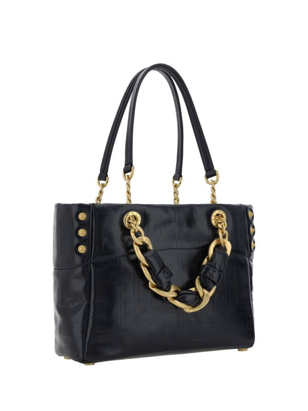 1945 Logo Leather Chain Tote Bag