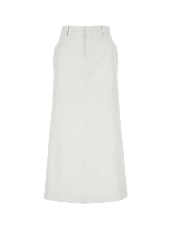 Back Slit Cotton Skirt