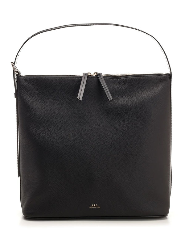 Vera Logo Leather Tote Bag