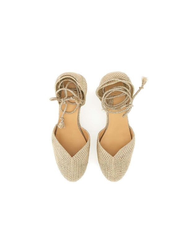 Castañer Beige Wedge Sandals