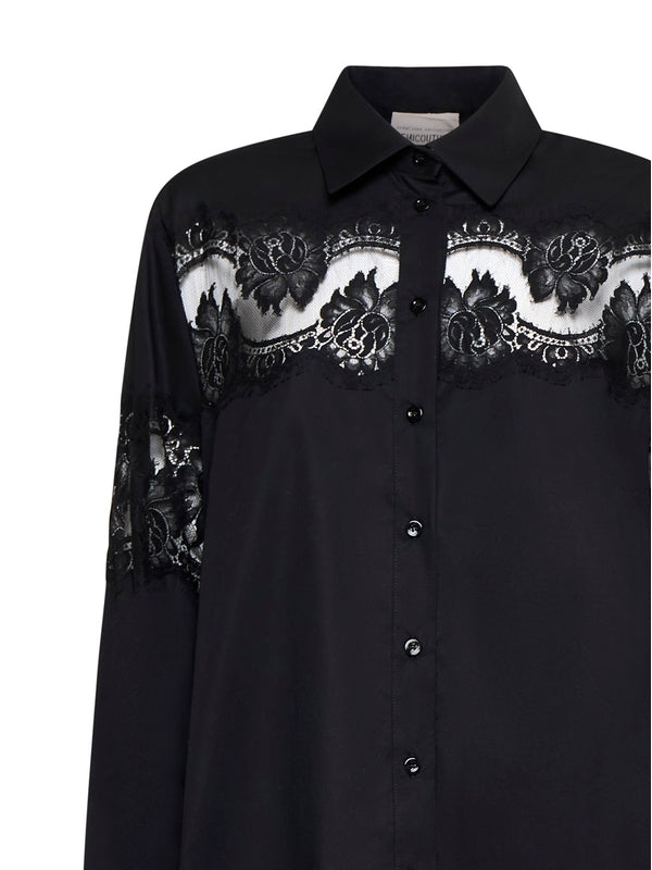 Lace Detail Cotton Shirt