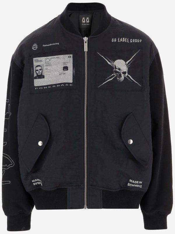 44 Label Group Black Bomber Jacket