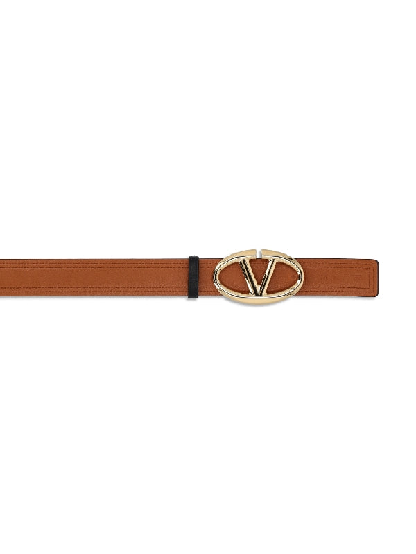 V Logo Reversible Calfskin Belt