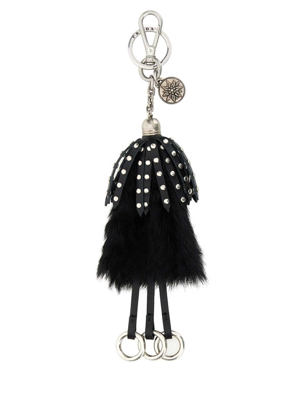 Shearling Tassel Keyring