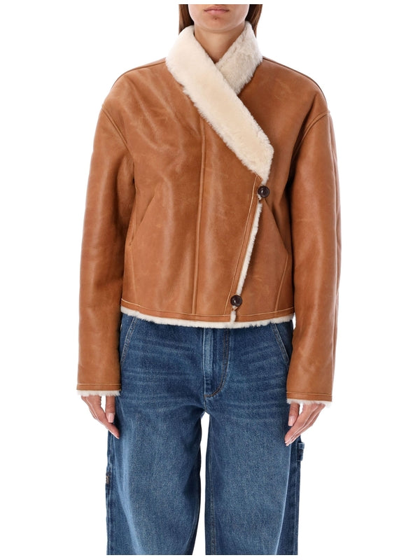 Eriana Leather Crop Mustang Jacket