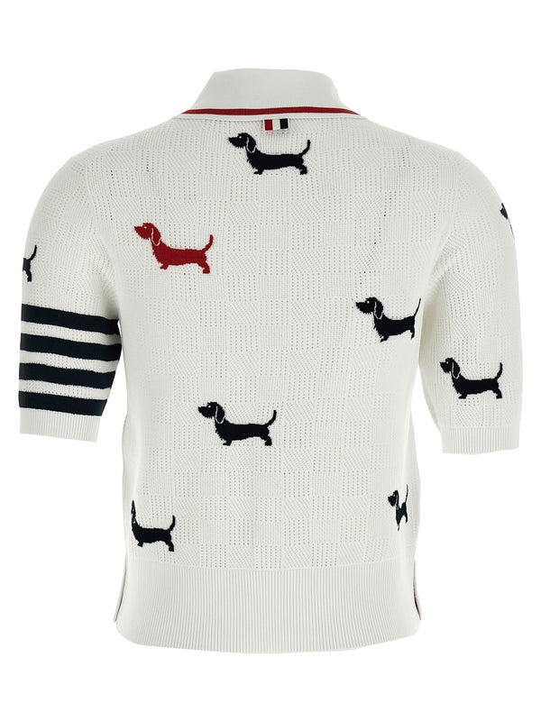 Diagonal
  Armband Animal Jacquard Polo Shirt