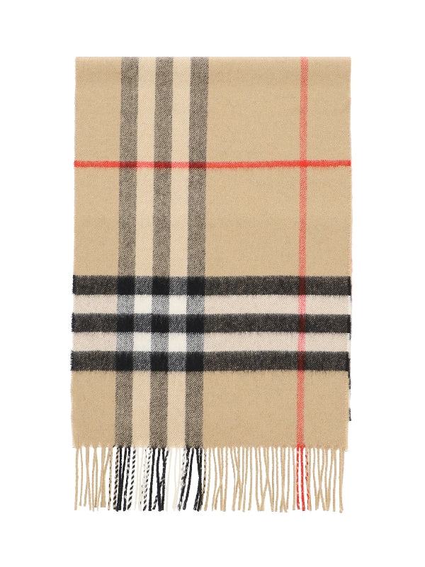 Check Cashmere Fringe Scarf - Jente