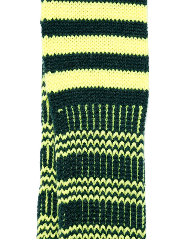 Stripe Pattern Wool Muffler