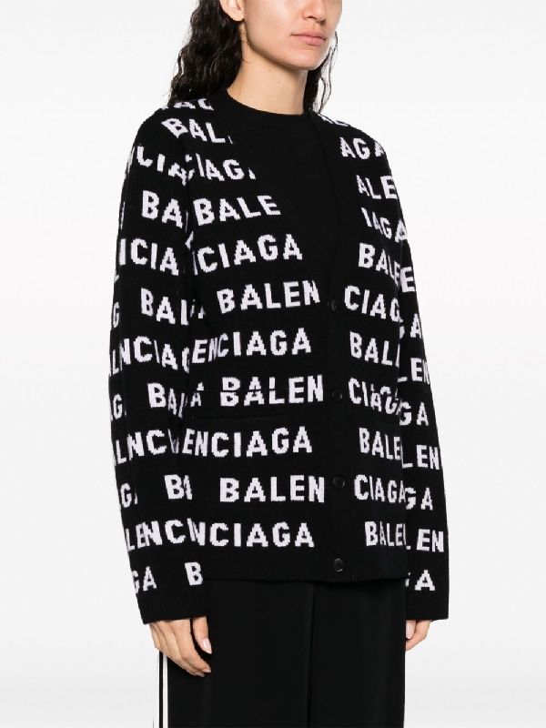 All-over
  Jacquard Logo Cardigan