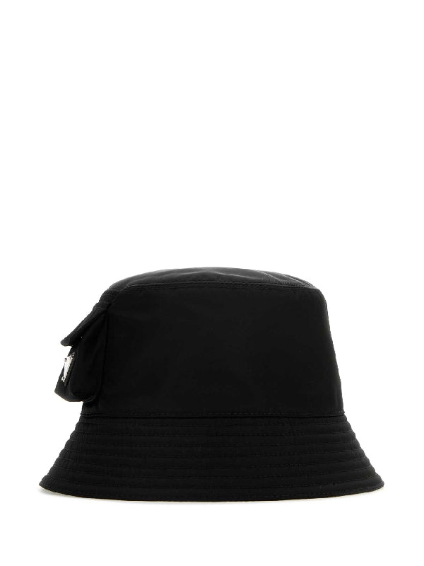 Triangle Logo Pocket Lina Nylon Bucket
  Hat