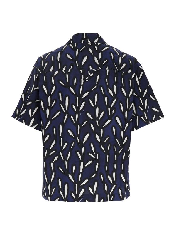 Allover Pattern Printing Cotton Shirt