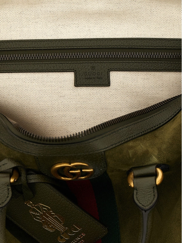 Gucci Savoy Medium Green Boston Bags