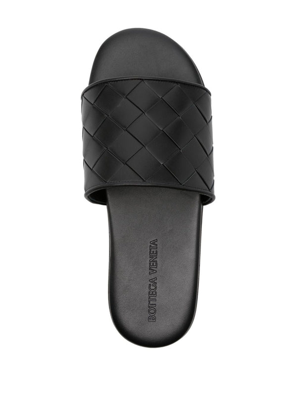 Bottega Veneta Black Slides