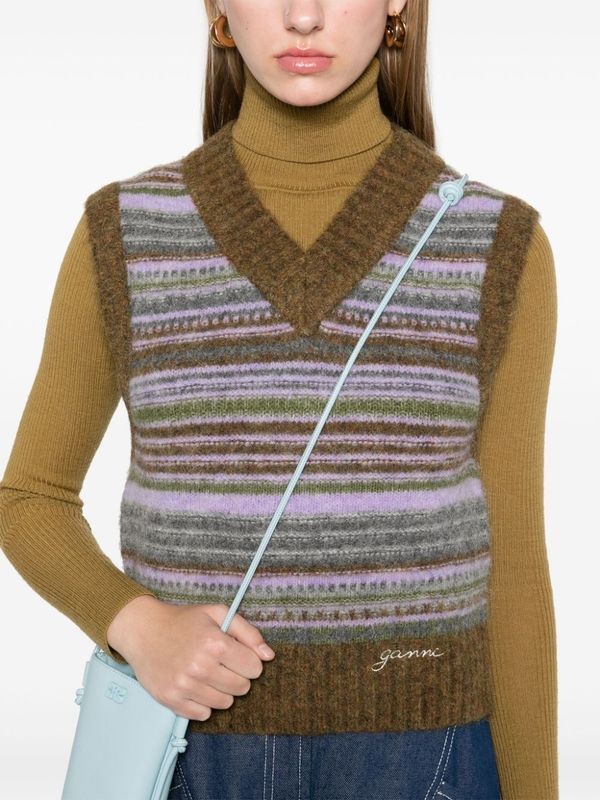 Stripe
  Jacquard Knit Vest