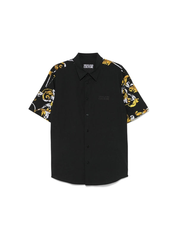 Baroque Printed Sleeve Short Sleeve Shirt