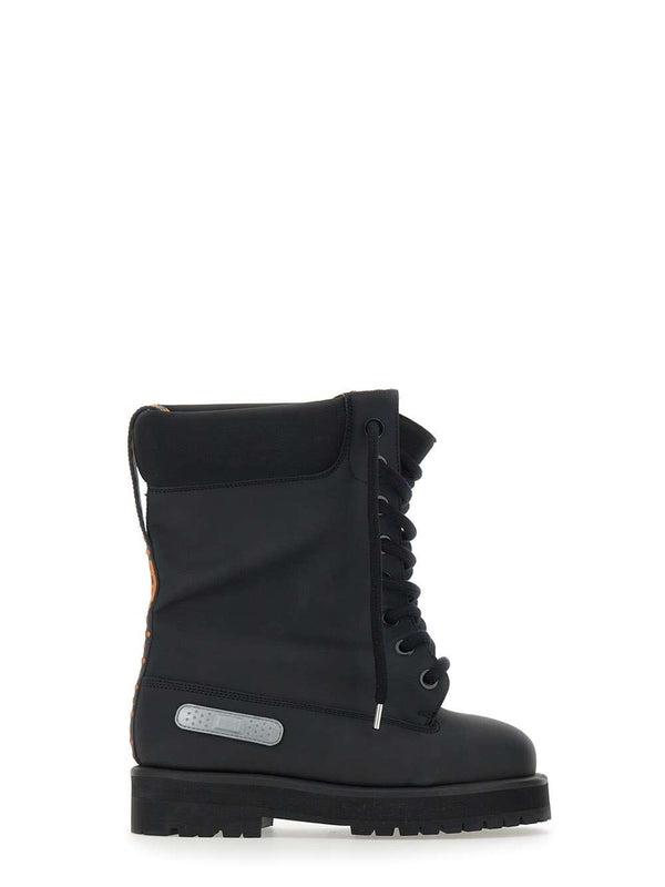 Strada High Top Lace Up Leather Boots