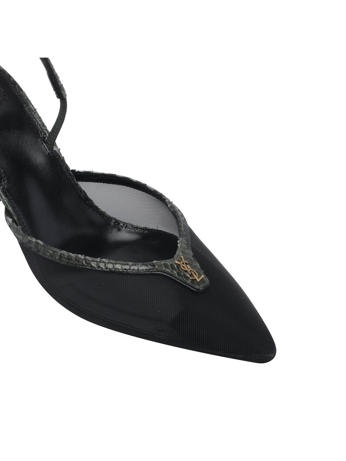 Saint Laurent Black Slingback Heels