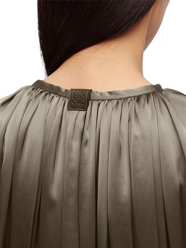 V-Neck Viscose Midi Dress