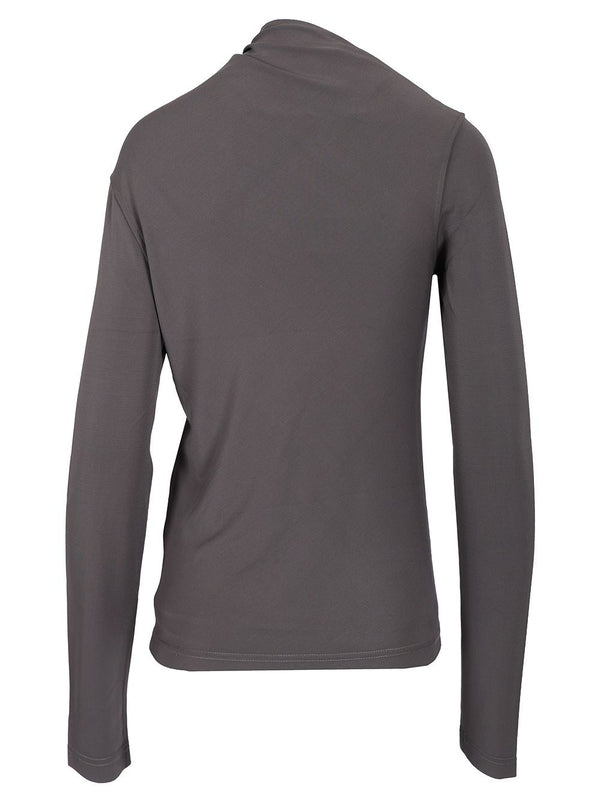 Draped Jersey Long Sleeve Top