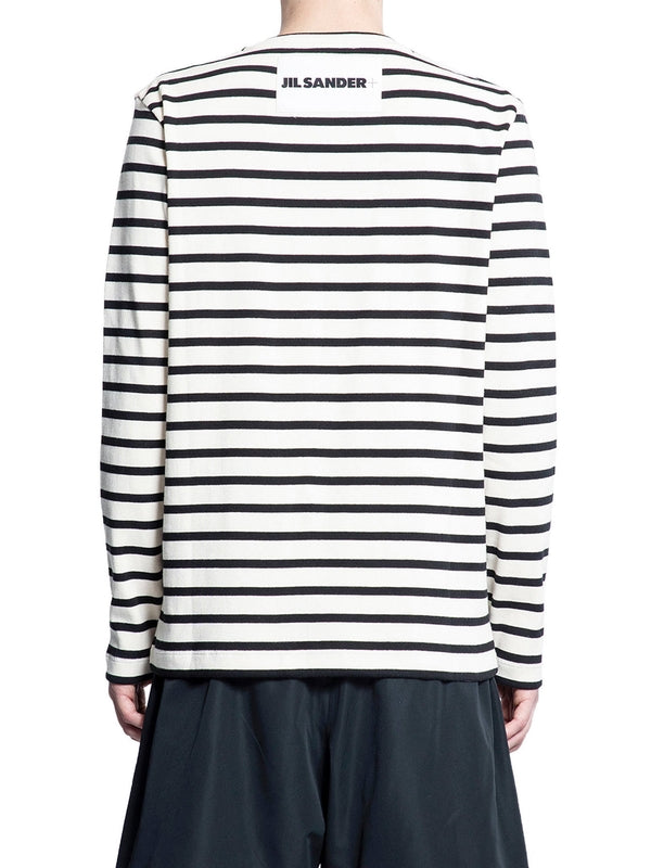 Stripe Cotton Long-Sleeve Top