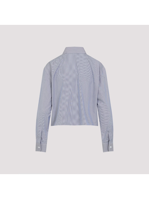 Triomphe Logo Embroidered Cotton Silk Shirt