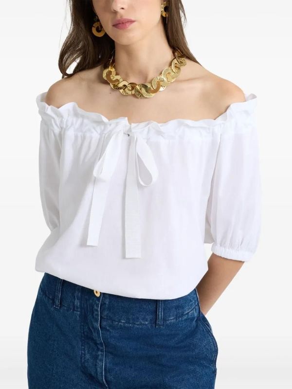Drawstring
  Off-Shoulder Top