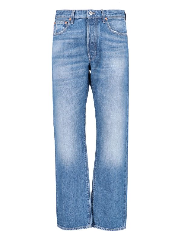 VALENTINO - Back V Logo Denim Pants - Jente