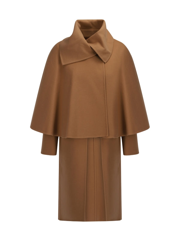 Wool Cashmere Cape Coat