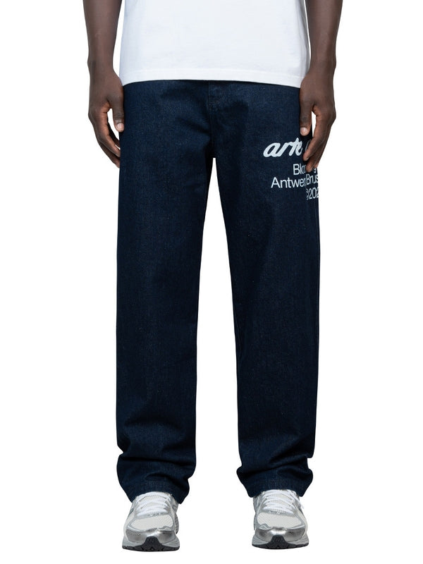 Logo Printing Cotton Denim Pants