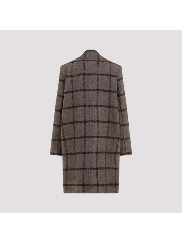 PATOU - Double-breasted Wool Blend Coat - Jente