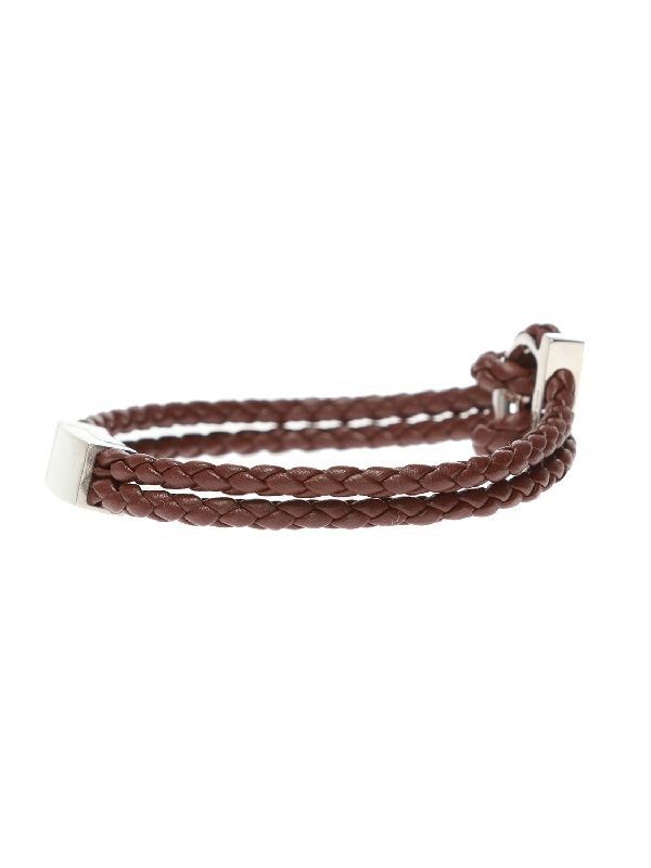 Gancini Leather Braided
  Bracelet