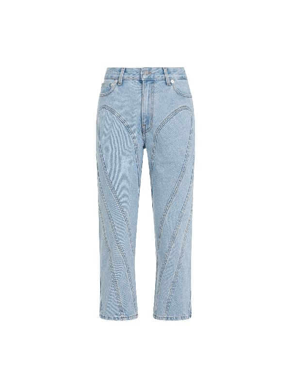 Capri Twist Seam Denim Pants