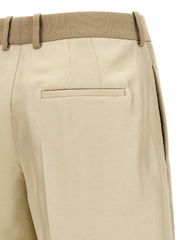 Back Layered Wool Bermuda Shorts