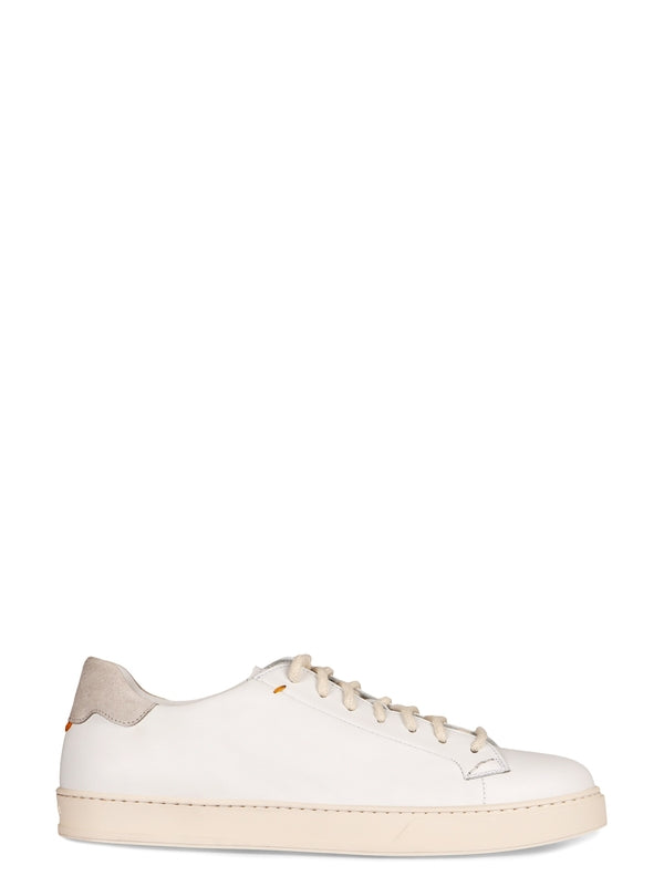 Suede Tab Leather Lowtop Sneakers
