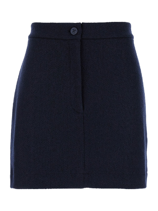 Rwb Tab Cotton Wool Mini Skirt