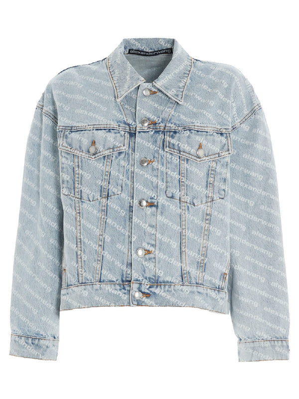 Falling Back
  All-Over Logo Denim Jacket