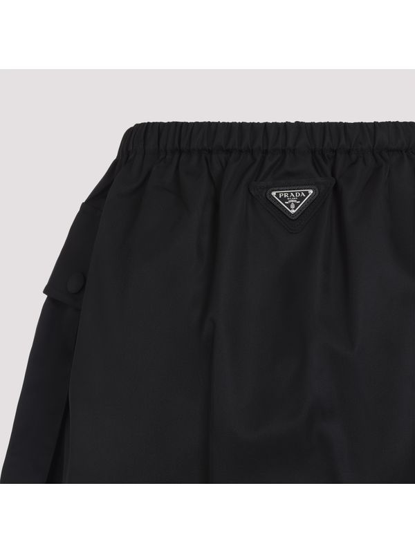 Back Triangle Logo Cargo Mini Skirt