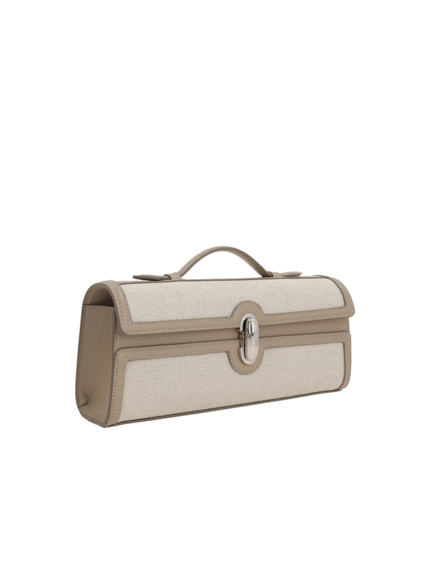 Savette Beige Tote Bags