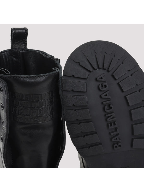 Track Leather Lace-up Boots