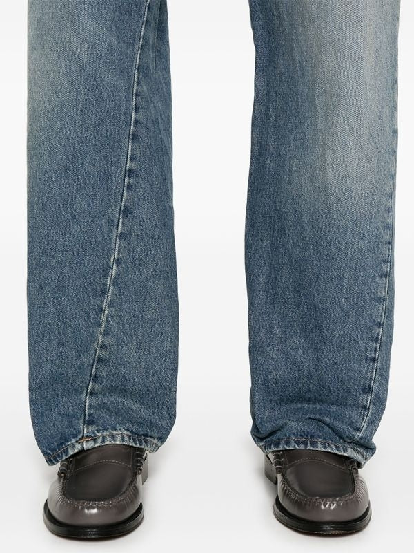 Wide Twist Denim Pants