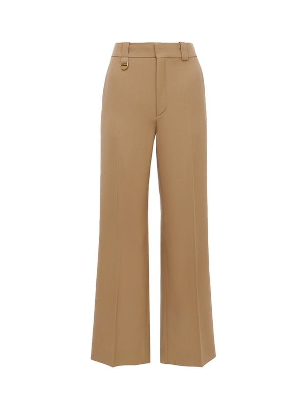 Wool Crop Tailored Pants