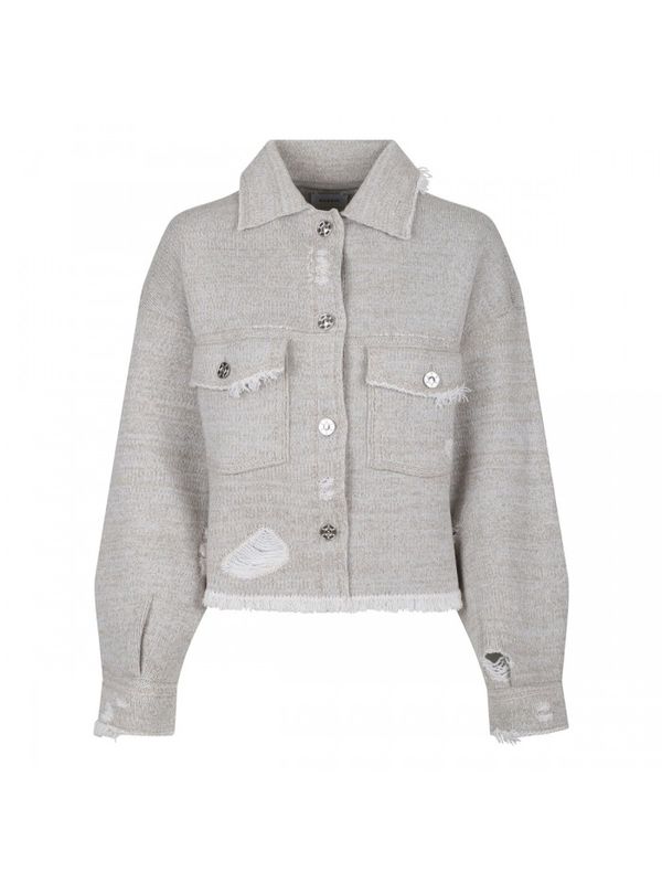 Distressed
  Fringe Jacket