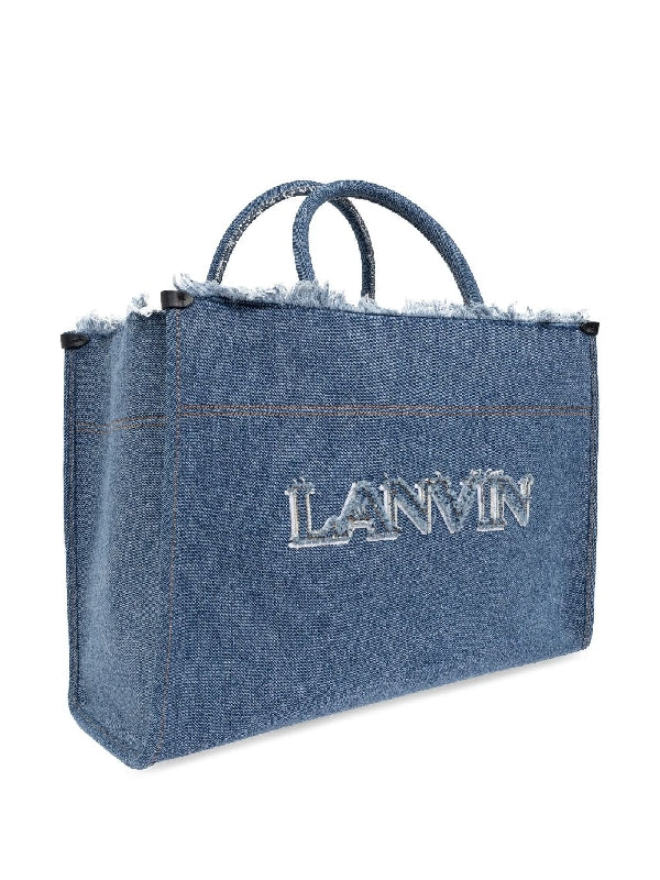 In&Out MM Logo Denim Tote Bag