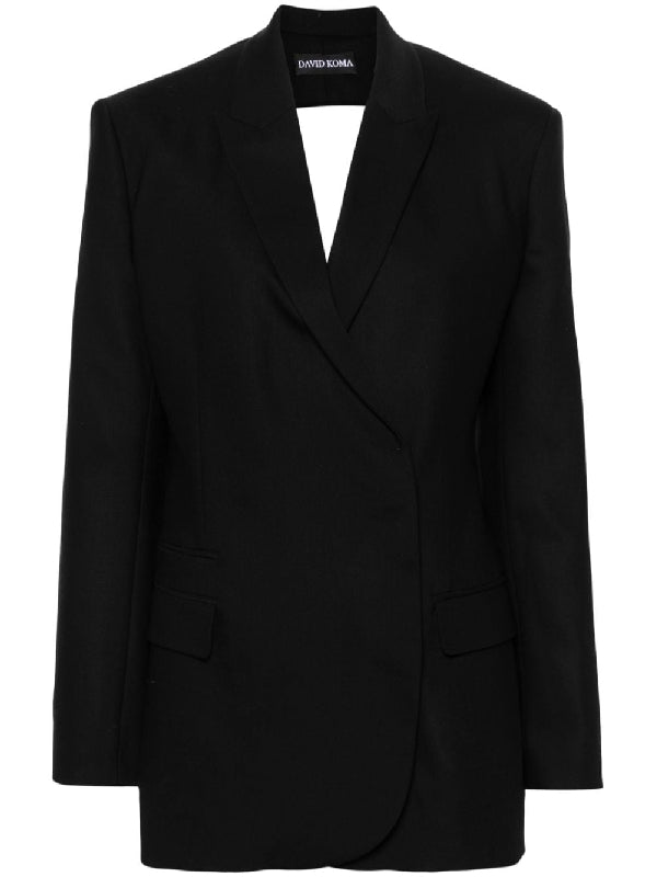 Back Cutout Wool Jacket