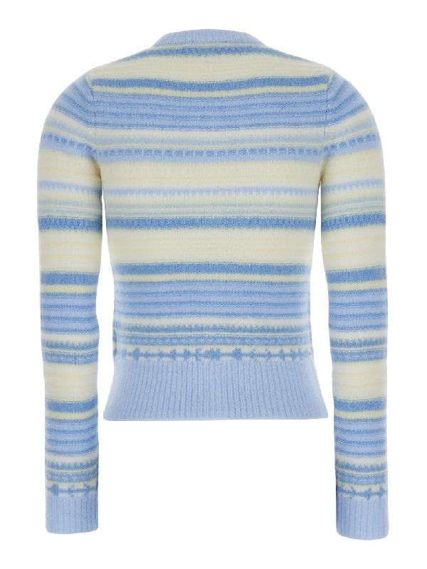 Stripe Alpaca Blend Cardigan