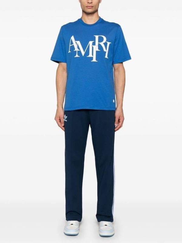 Staggered Logo Printing Short
  Sleeve T Shirt