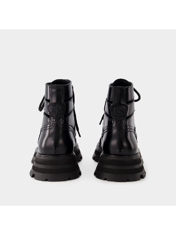 Wander Cutout Leather Lace-Up Boots