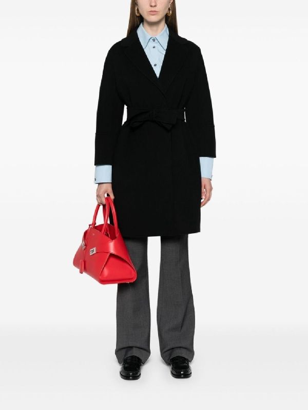 Arona Tie Wool Wrap Coat