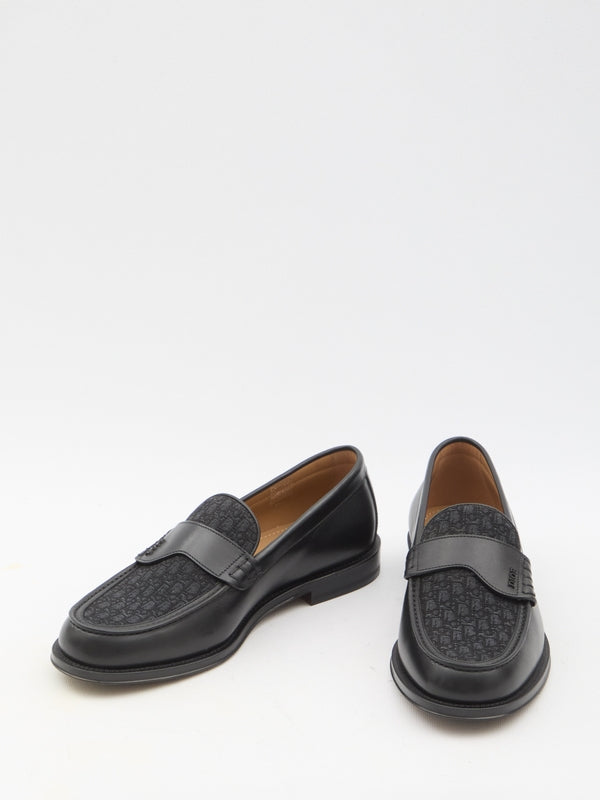 Granville Oblique Leather Loafers