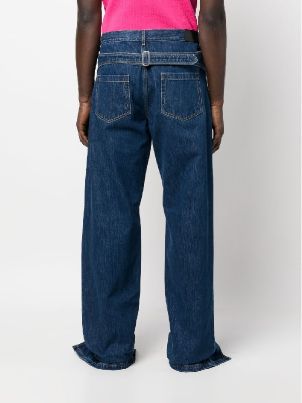 Reverse Wide Denim Pants